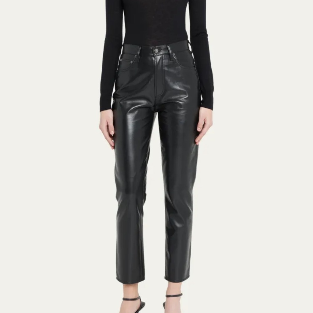 AGOLDE “Riley” Recycled Leather Straight Leg